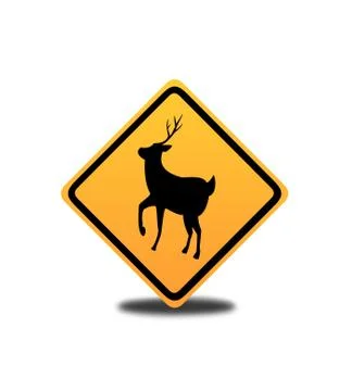 Deer crossing Stock Illustration