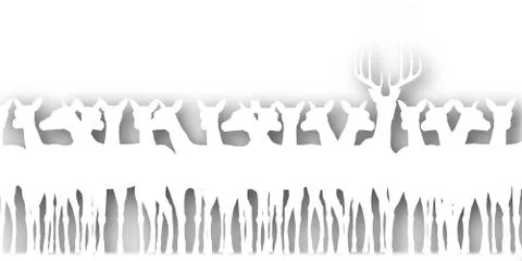 Deer cutout Stock-Illustration