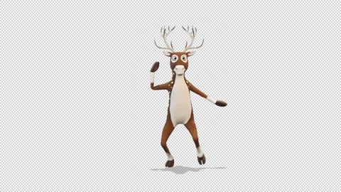 Deer dancing a long and funny dance 库存影片 165024857