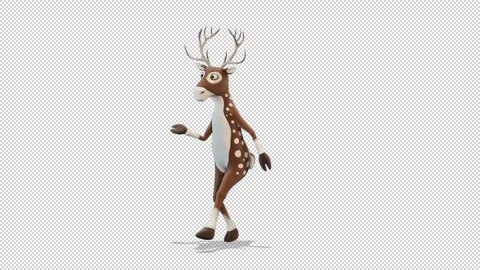 Deer dancing a long and happy dance 库存影片 165024859