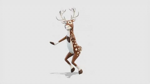 Deer dancing a maraschino dance 库存影片 165024863