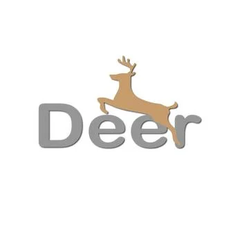 Deer design logo Stock Illustration