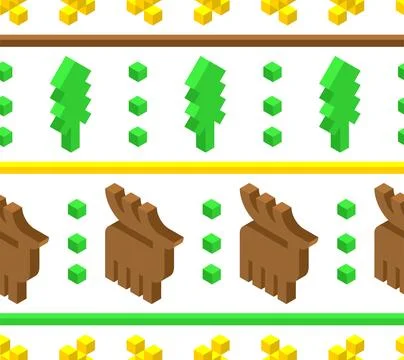 Deer ethnographic pattern seamless. Elk ethnographical background. texture .. Stock Illustration