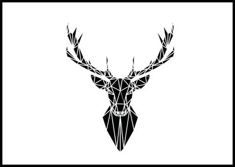 Deer face Stock Illustration