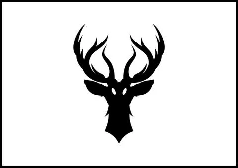 Deer face Stock Illustration