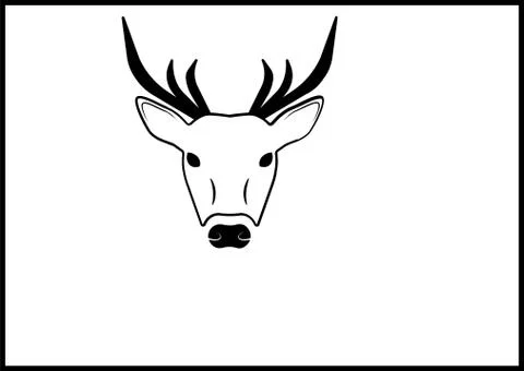Deer face Stock Illustration