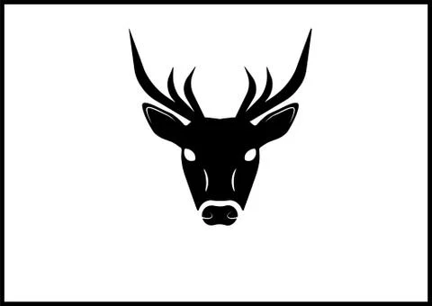 Deer face Stock Illustration