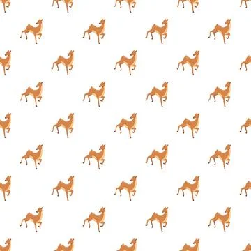Deer fawn running pattern seamless background illustration Illustrazione stock