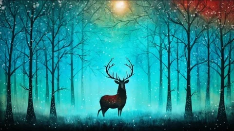 A Deer In The Forest Stock Footage 240845839