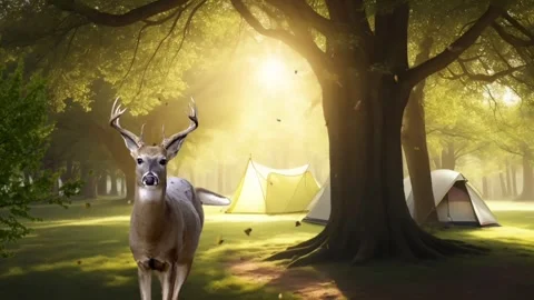 Deer in the forest Stock Footage 280545329