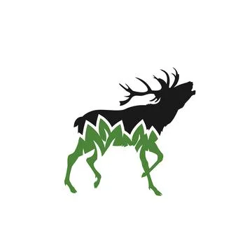 Deer Forrest Stock Illustration