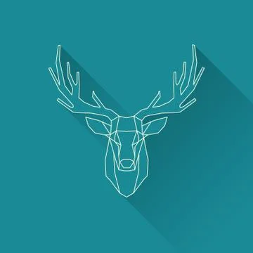 Deer frame invert Stock Illustration