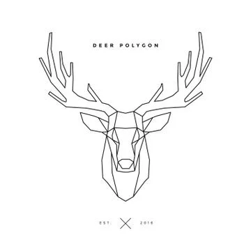 Deer frame on white Stock Illustration