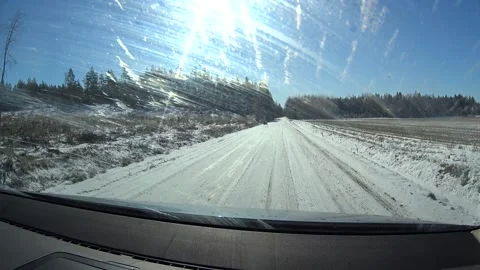 Deer galloping in front of a car Stock Footage 145578165