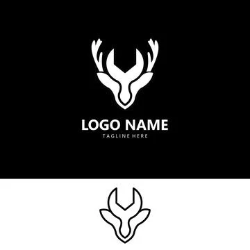 Deer garage logo design vector Stock Illustration