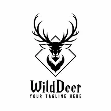 The deer head design with amazing sharp eyes. Stock Illustration