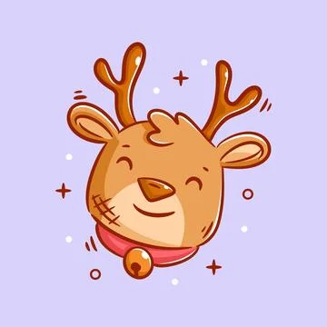 Deer head design for christmas Stock Illustration