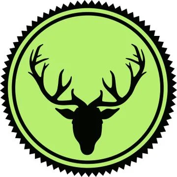 Deer Head Emblem Stock Illustration