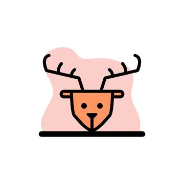 Deer Head Icon Vector Illustration Design Stock Illustration