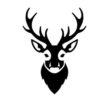 Deer Head Icon Vector Logo Stock Illustration