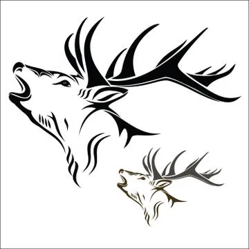 Deer head Stock Illustration