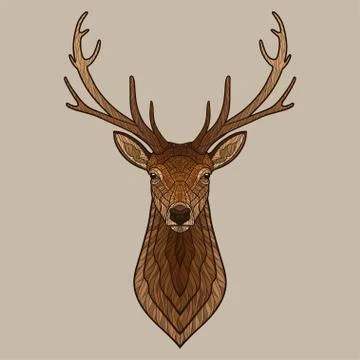 Deer head Stock Illustration