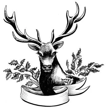 Deer head Stock Illustration