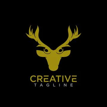 Deer head logo Illustrazione stock