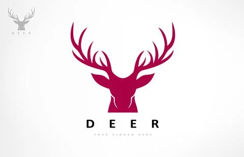 Deer head logo vector. Animal design. Stock Illustration