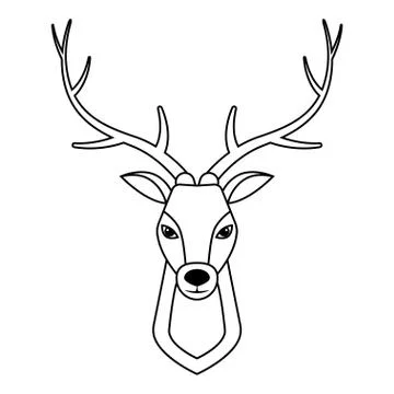 Deer head mascot Stock Illustration