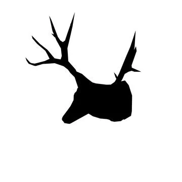 Deer head silhouette vector black. Buck, Deer, head Logo, Vector illustration 스톡 일러스트