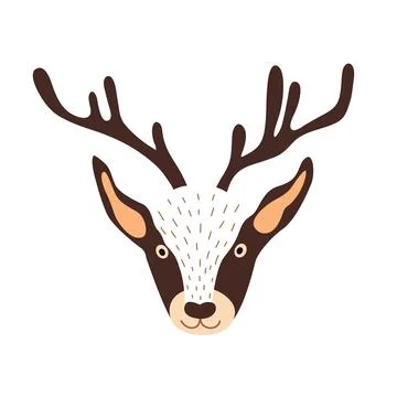 Deer head vector illustration Stock Illustration