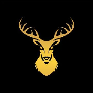 Deer head vector logo template animal Stock Illustration