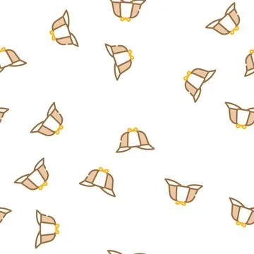 Deer hunter hat vector seamless pattern 스톡 일러스트