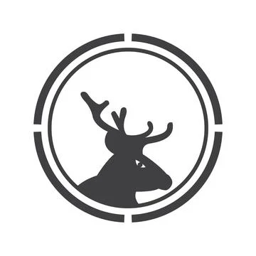Deer hunter logo. Stock Illustration