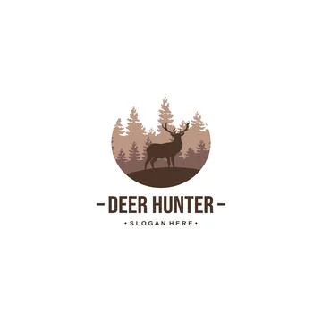 Deer Hunter Logo Stock Illustration