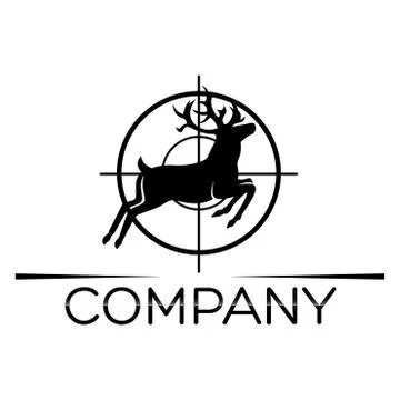 Deer hunting logo Stock Illustration