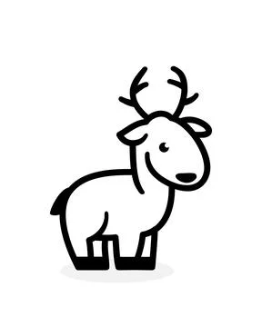 Deer icon isolated on white background. Vector illustration Stock-Illustration