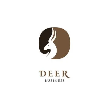 Deer Icon Logo Design Template Stock Illustration