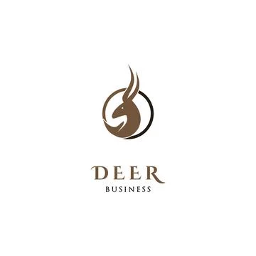Deer Icon Logo Design Template Stock Illustration