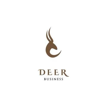 Deer Icon Logo Design Template Stock Illustration