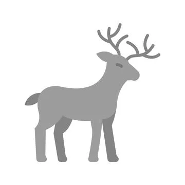 Deer icon vector image. Illustrazione stock