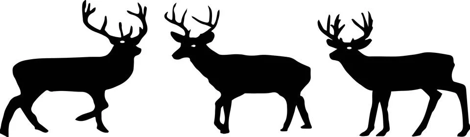 Deer icon on white background Stock Illustration