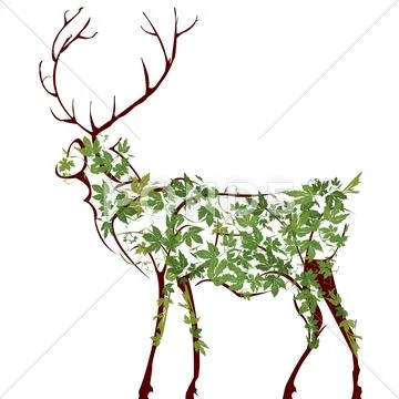 Deer illustration Stock Illustration