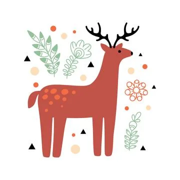 Deer illustration Иллюстрация