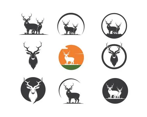 Deer ilustration icon vector design Stock Illustration