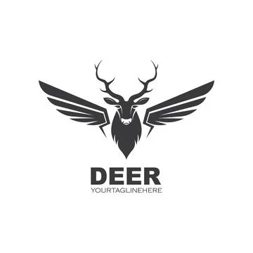 Deer ilustration icon vector design Stock Illustration