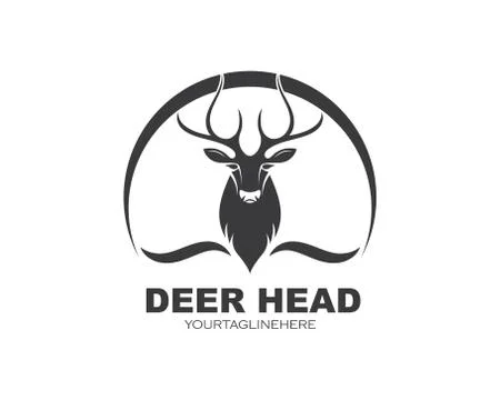 Deer ilustration logo vector Stock Illustration