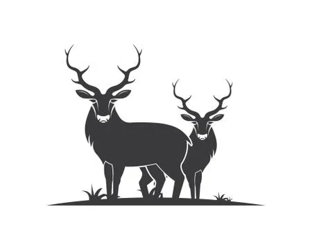 Deer ilustration logo vector Stock Illustration
