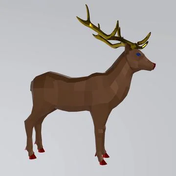 Deer isolated on white background Stock Illustration